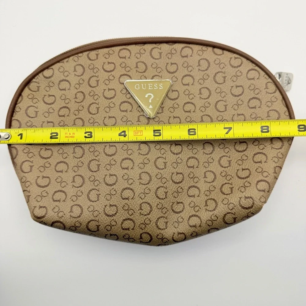 NEW Guess Makeup Dome Logo Cosmetics Bag Travel Monogram Toiletry Y2K